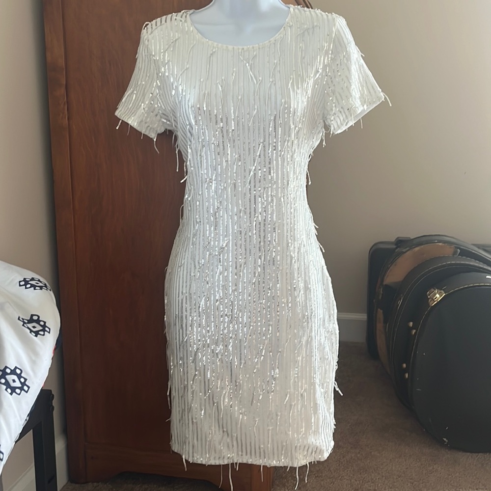 Sequin white/silver dress